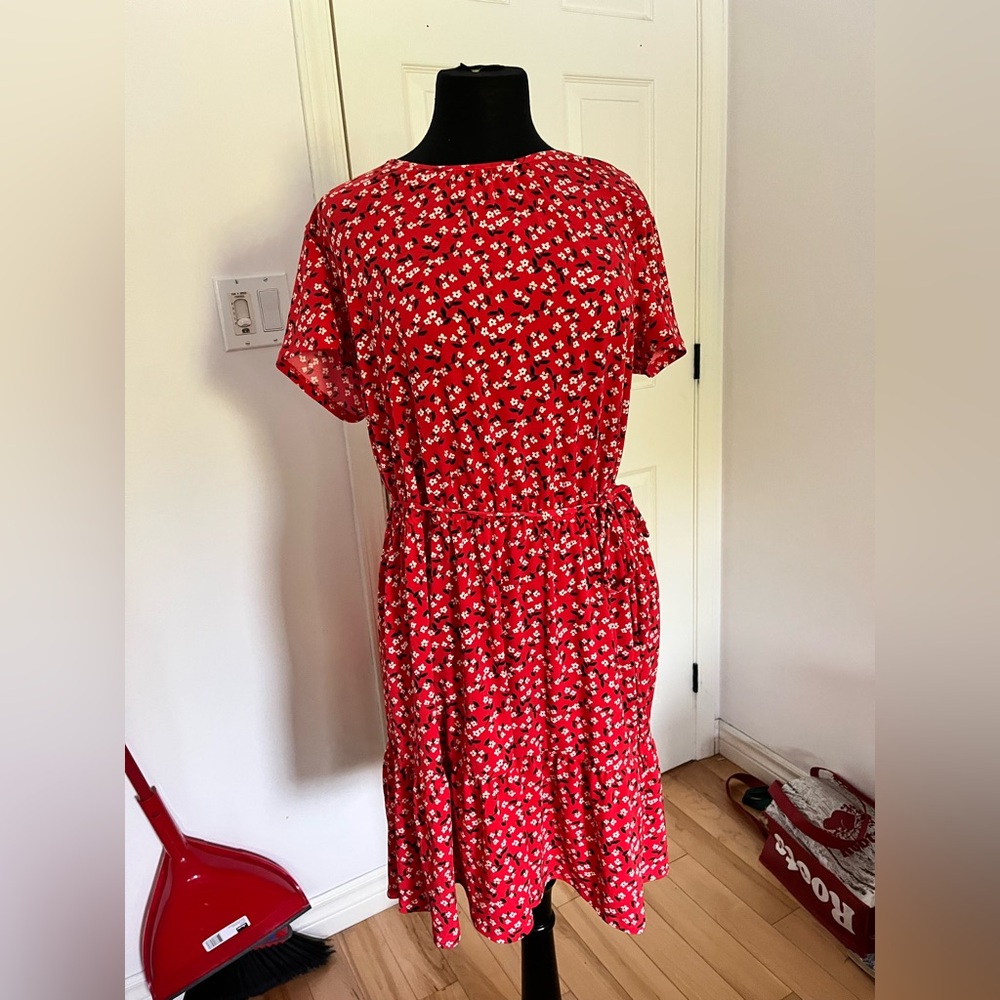 Banana Republic Floral Red Dress